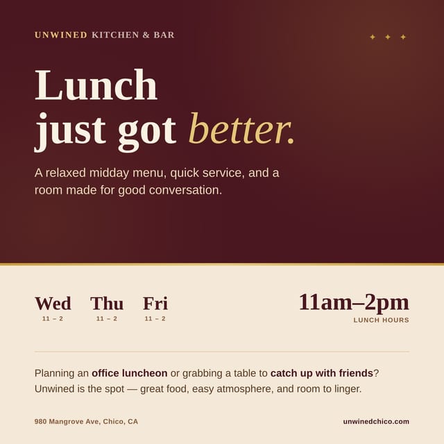 Open for Lunch
