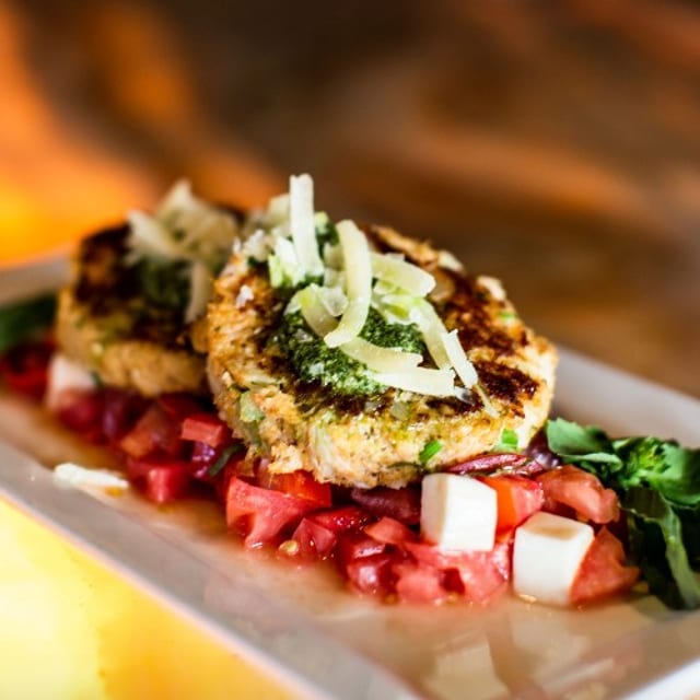 Crab Cake Caprese.