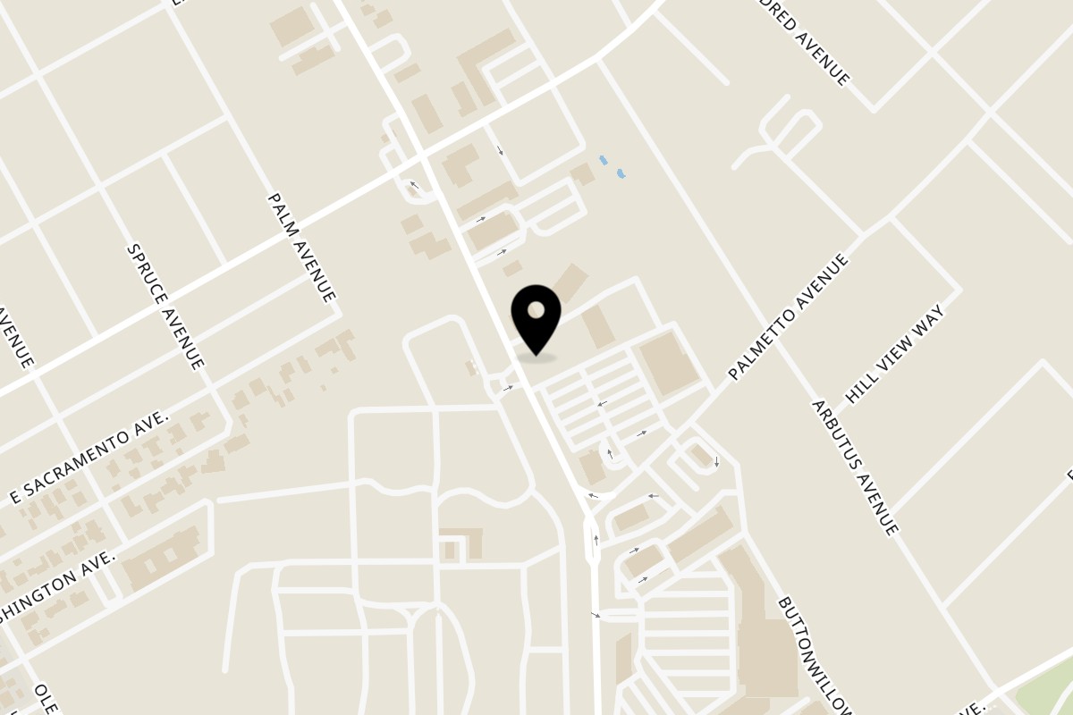 Map showing the location of Unwined Kitchen & Bar on 980 Mangrove Ave in Chico